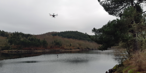 Pontevedra acoge las primeras pruebas del dron español que analiza la calidad del agua de ríos y costas