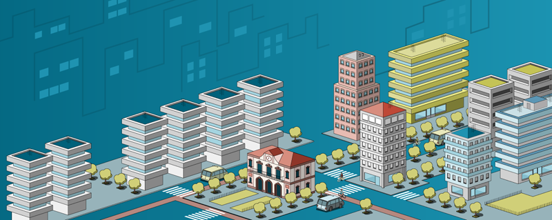 Dibujo ciudad Tech Friendly