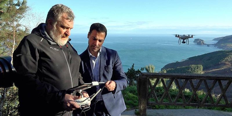drones y control satelital para vigilar deslizamientos en Vizcaya