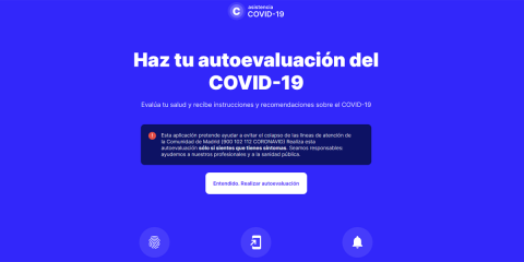La Comunidad de Madrid estrena una web con formato app sobre el coronavirus