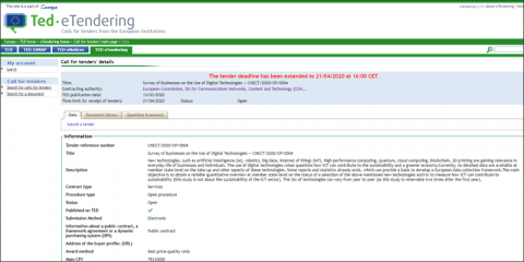 Encuesta a empresas sobre la adopción de tecnologías digitales para contribuir a la sostenibilidad
