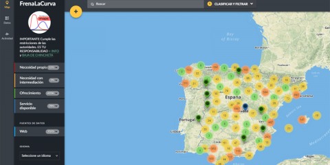 ‘Frena La Curva’ incorpora un mapa de geolocalización para crear redes vecinales de ayuda