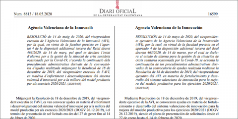 La Agencia Valenciana de la Innovación reanuda las ayudas para proyectos innovadores