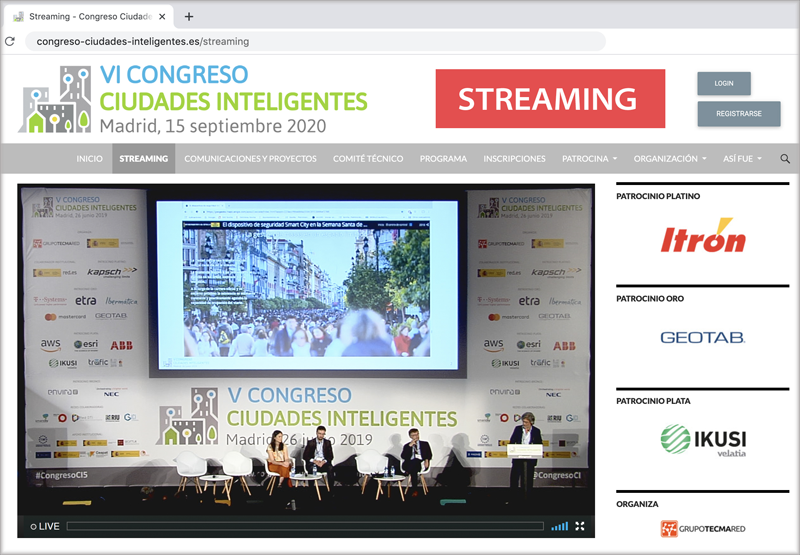 Congreso Ciudades Inteligentes en streaming
