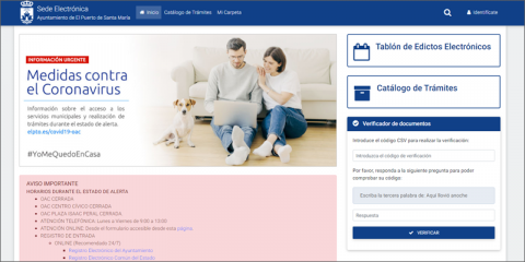 La localidad gaditana de El Puerto de Santa María estrena sede electrónica