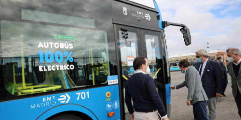 Madrid incorpora 15 nuevos autobuses eléctricos a su flota municipal