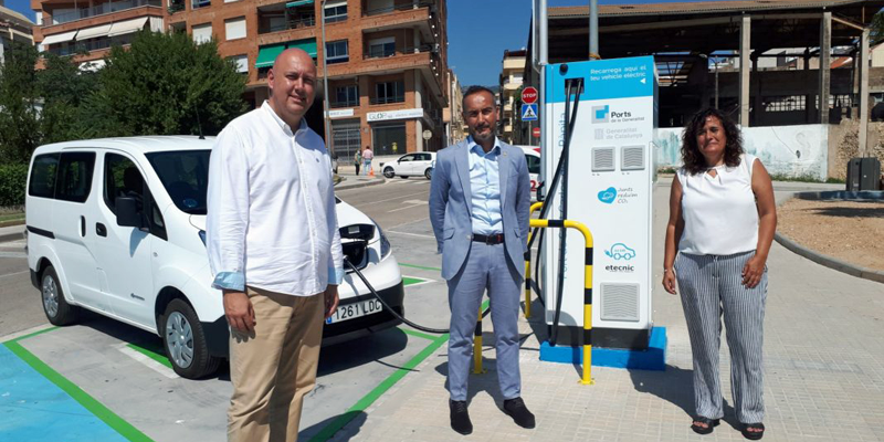 Puertos de la Generalitat instala un punto de recarga para vehículos eléctricos en Sant Carles de la Ràpita
