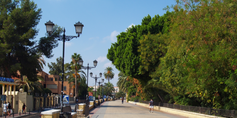 Un sistema inteligente de riego garantiza el uso eficiente del agua en la Vía Verde de Murcia