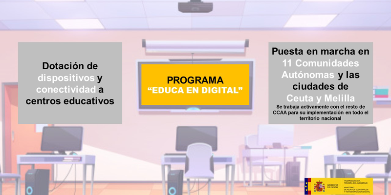 En marcha el programa ‘Educa en Digital’ en 11 comunidades autónomas, Ceuta y Melilla
