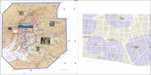 Cartas de vuelo urbanas. Alumn@s Arquitectura, Instalaciones Urbanas. Fuente: Simón Eduardo Pardo Muñóz. & Figura 2. Análisis de Islas y atractores. Elena Turrado y Alumn@s Gestión urbana. Fuente: Juan Manuel Taquechel Conde