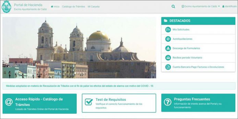 El Ayuntamiento de Cádiz finaliza la actualización de su Portal de Hacienda