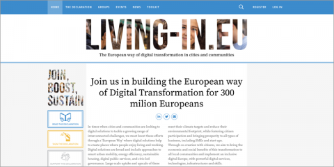 Nueva plataforma Living-in.eu para la digitalización de ciudades y regiones