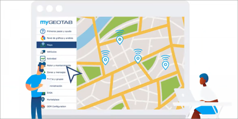 Solución de gestión de flotas de vehículos eléctricos de Geotab