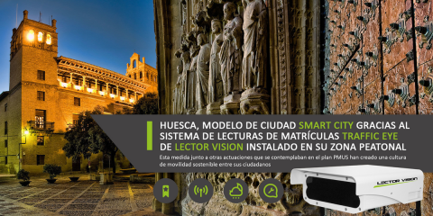 El sistema de lectura de matrículas Traffic Eye contribuye a impulsar la movilidad sostenible en Huesca