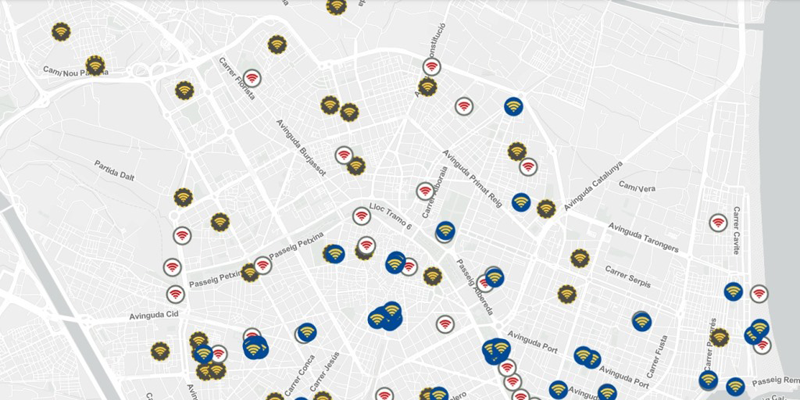 La ciudad de Valencia instala 149 nuevos puntos wifi de acceso gratuito en espacios públicos