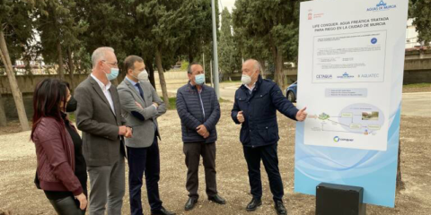 La iniciativa LIFE Conquer desarrolla un sistema innovador de tratamiento de aguas para riego en Murcia
