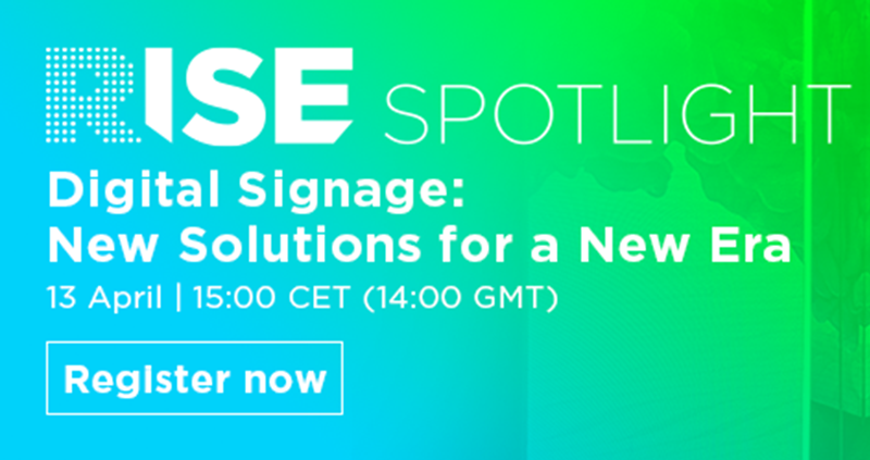 RISE Spotlight sobre señalización digital