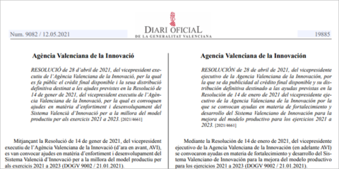 La AVI aumenta el presupuesto de las ayudas a proyectos de innovación hasta los 66,5 millones