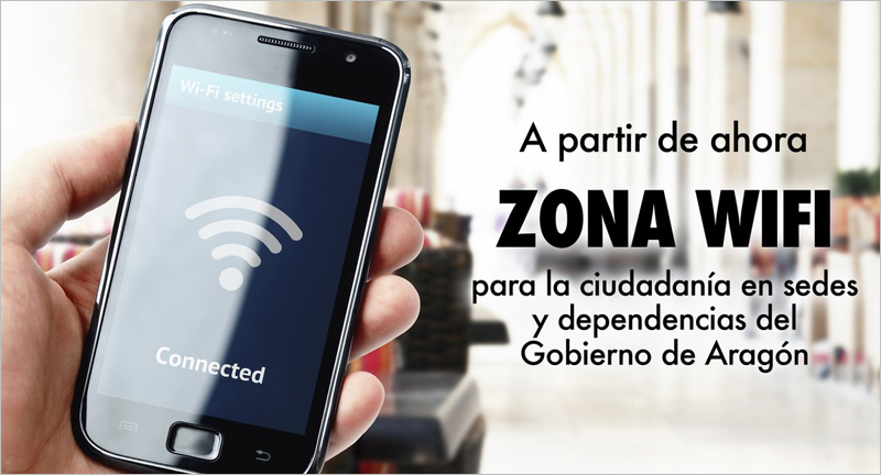 zona wifi gratuita en las dependencias del Gobierno de Aragón