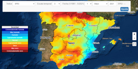 Nuevo sistema de monitorización de sequías meteorológicas en tiempo real de AEMET