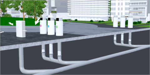 Sistema neumático de recogida de residuos de Envac