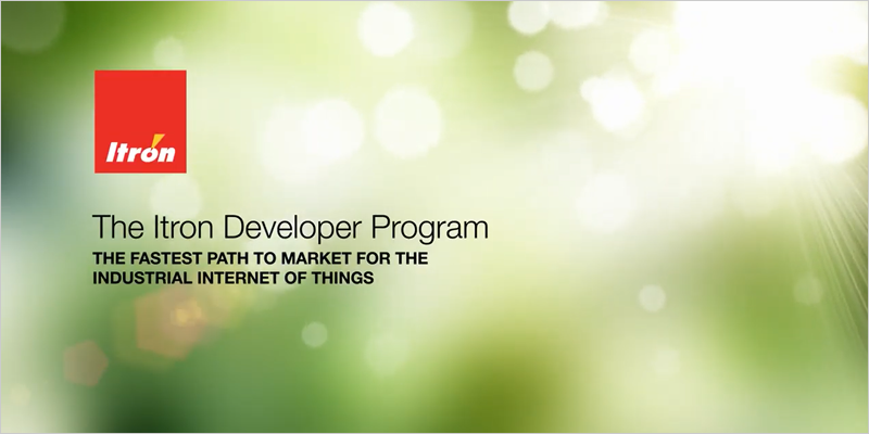 Programa para desarrolladores de Itron • ESMARTCITY