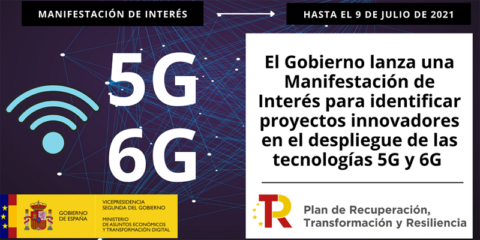 Convocatoria de manifestaciones de interés para identificar proyectos para el despliegue del 5G y el 6G