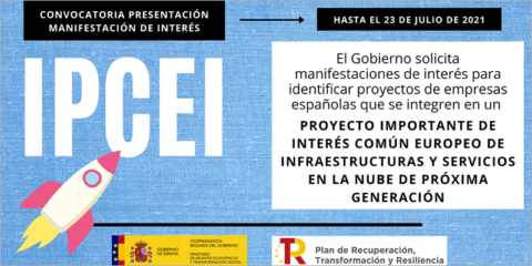 Manifestación de interés para integrar iniciativas españolas en un IPCEI de infraestructuras y cloud