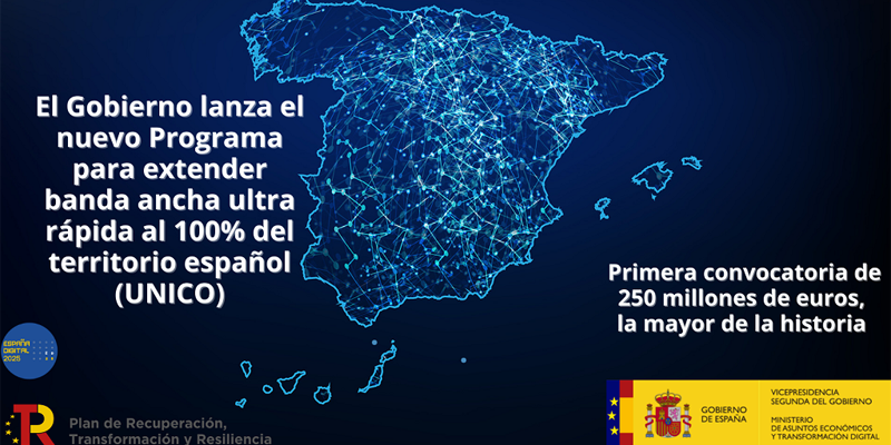 Nuevo programa para extender la banda ancha ultrarrápida al 100% del territorio español