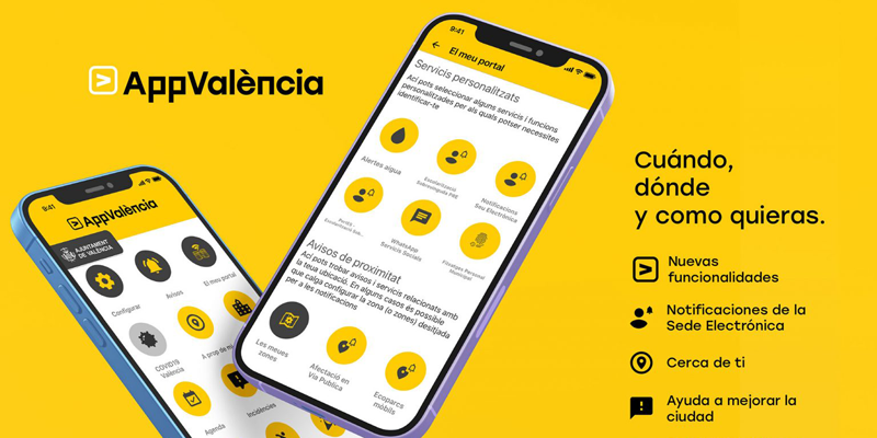 Valencia renueva su app municipal con la personalización de contenidos y nuevas funcionalidades