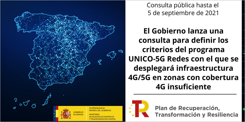 Consulta para definir el Programa Unico – 5G Redes que desplegará infraestructura 4G/5G