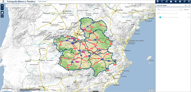 Sistema de Información Geográfica del inventario de patrimonio cultural de Castilla-La Mancha