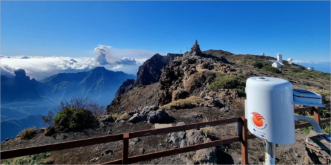 Casi 1.500 horas de emisión en directo del volcán de La Palma a través de las cámaras Mobotix