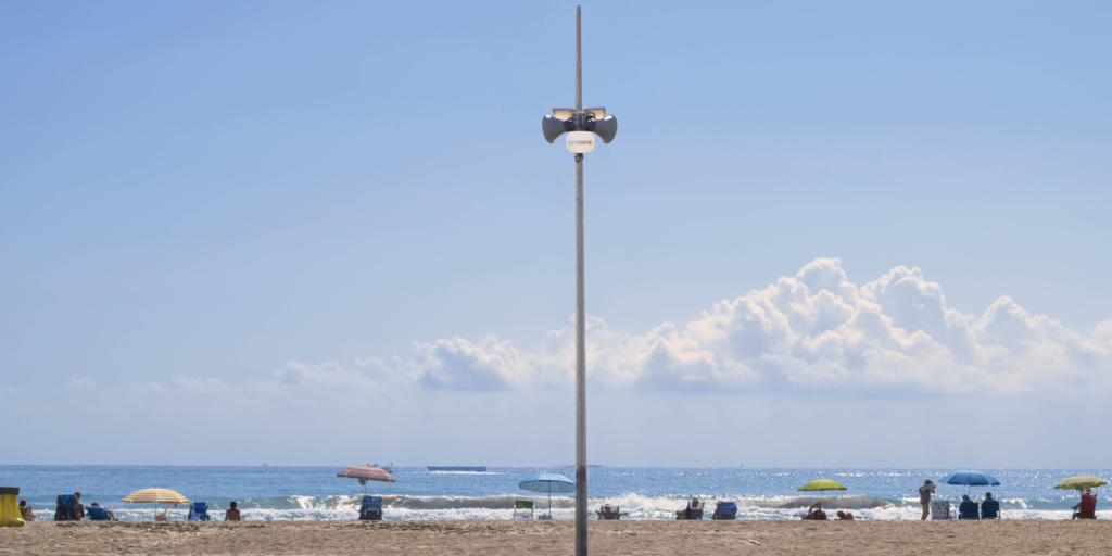 Despliegue de megafonía inalámbrica 4G con tecnología AirVoice en las playas de Tarragona