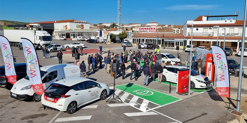 Arranca la puesta en servicio de la red provincial de puntos de recarga de vehículos eléctricos de Badajoz