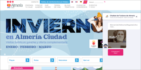 La web de Turismo de Almería implementa un chatbot basado en IA para mejorar el servicio al ciudadano