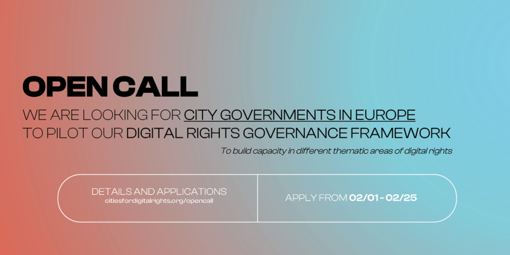 Convocatoria de expertos y ciudades europeas para poner a prueba el marco de gobernanza de derechos digitales