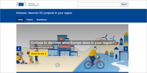 En marcha la plataforma online Kohesio con información sobre proyectos europeos de cohesión