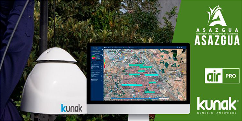 Las estaciones Kunak AIR Pro monitorizan quemas controladas del sector azucarero de Guatemala