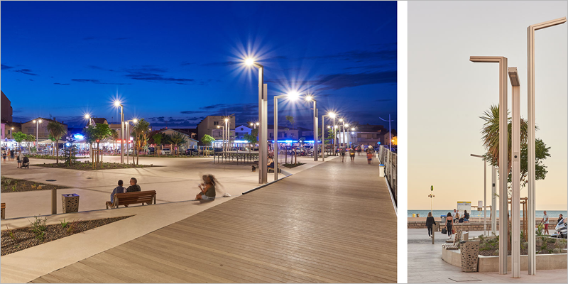 El paseo marítimo de la ciudad francesa de Valras instala luminarias con servicios inteligentes