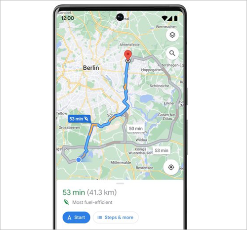 ruta más eficiente de Google Maps
