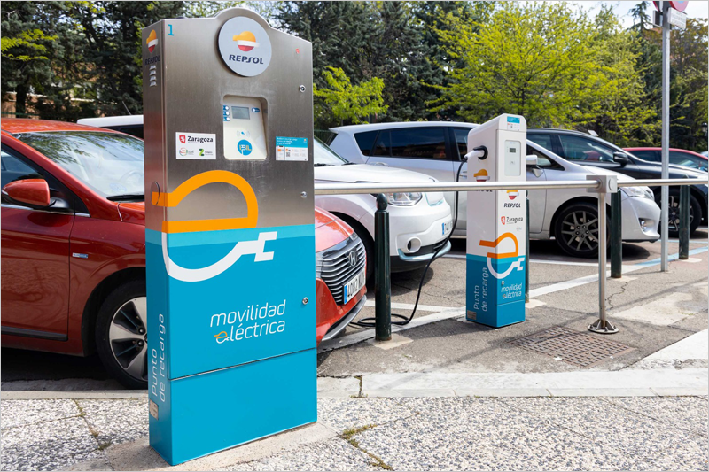 puntos de recarga de vehículos eléctricos en Zaragoza