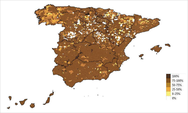 La cobertura fija ultrarrápida alcanzó el 90% en 2021, según un informe sobre la banda ancha en España
