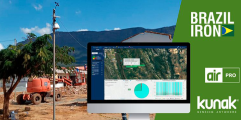 Dos estaciones Kunak AIR Pro monitorizan la calidad del aire en una planta minera de Brasil