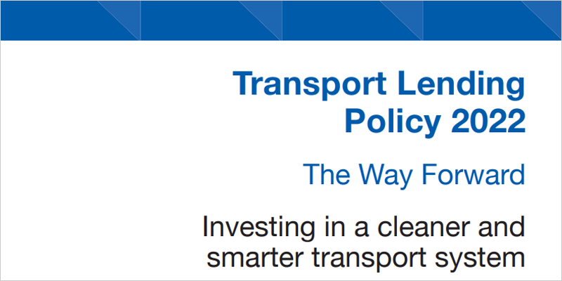 Nueva Política de Préstamos para el Transporte del BEI hacia una movilidad más limpia e inteligente