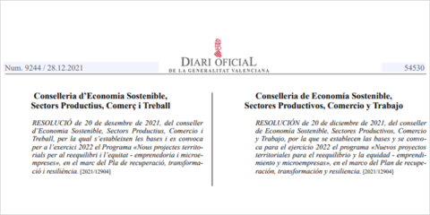 Ayudas para promover el emprendimiento sostenible y digital en la Comunidad Valenciana