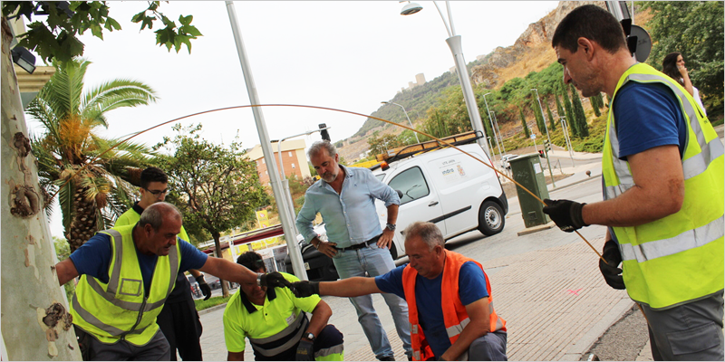 En marcha la nueva red de fibra óptica de Jaén para la gestión inteligente de la ciudad