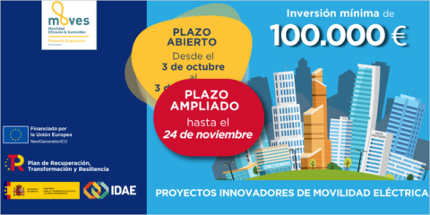 Se amplía el plazo de solicitud de las subvenciones del programa Moves Singulares II