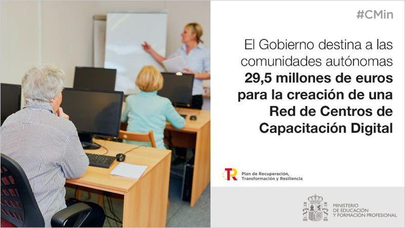 Aprobada la distribución de 29,5 millones para la formación digital básica de adultos con baja cualificación