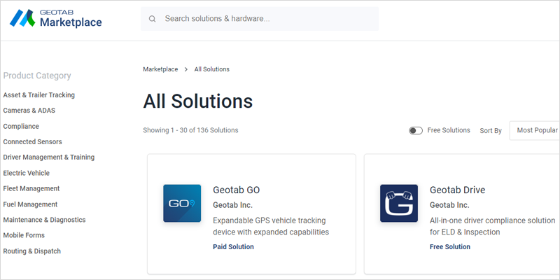 El programa Order Now de Geotab centraliza la compraventa de soluciones y la facturación en su marketplace